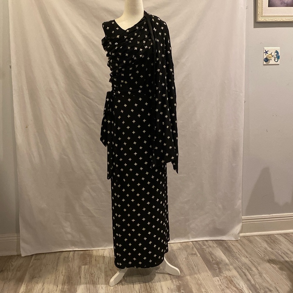 Exquisite Doncaster 3 Piece set 100% silk fully lined true-wrap maxi skirt
